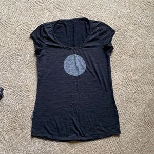 Icebreaker Scoop Neck Cap Sleeve Tee Size Small